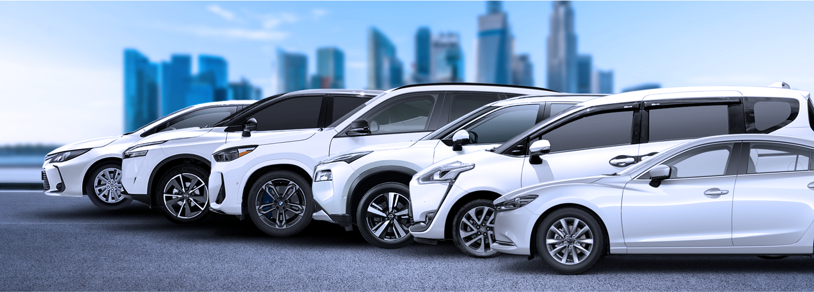 Evergreen Rent A Car fleet in Singapore